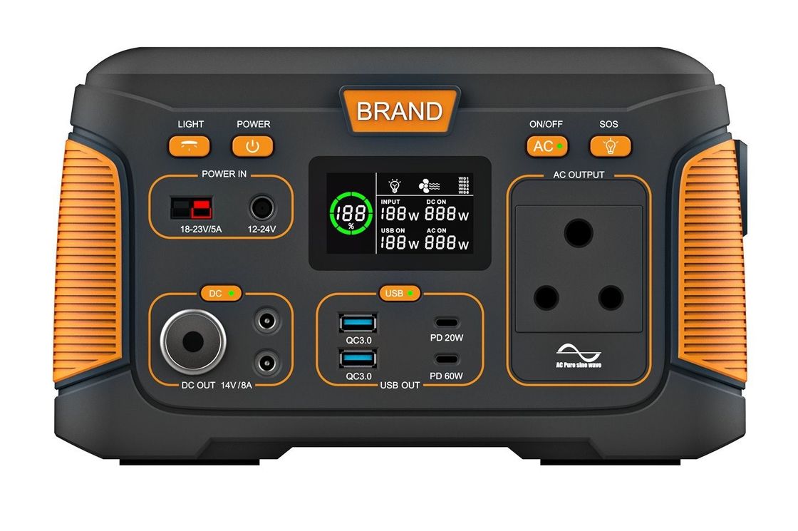Kamping Darurat Rumah 300W Solar Generator Portable Power Station 14.8V 18.2ah Power Supply Untuk memancing malam