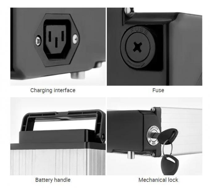 Ebike Baterai Pengganti Siklus Panjang 48V 250W 500W Perak Belakang Belakang Bisa Diisi Ulang Ebike Baterai Fiets Accufahrrad Akku Fur Elektrofahrrader Baterai Lithium 1
